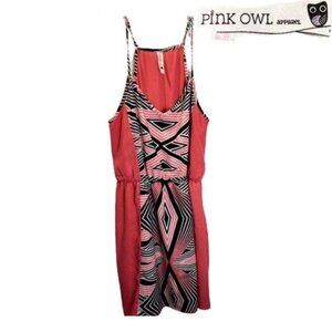 Pink Owl Apparel Women's Sleeveless Printed V Neck Spaghetti Strap Summer‎